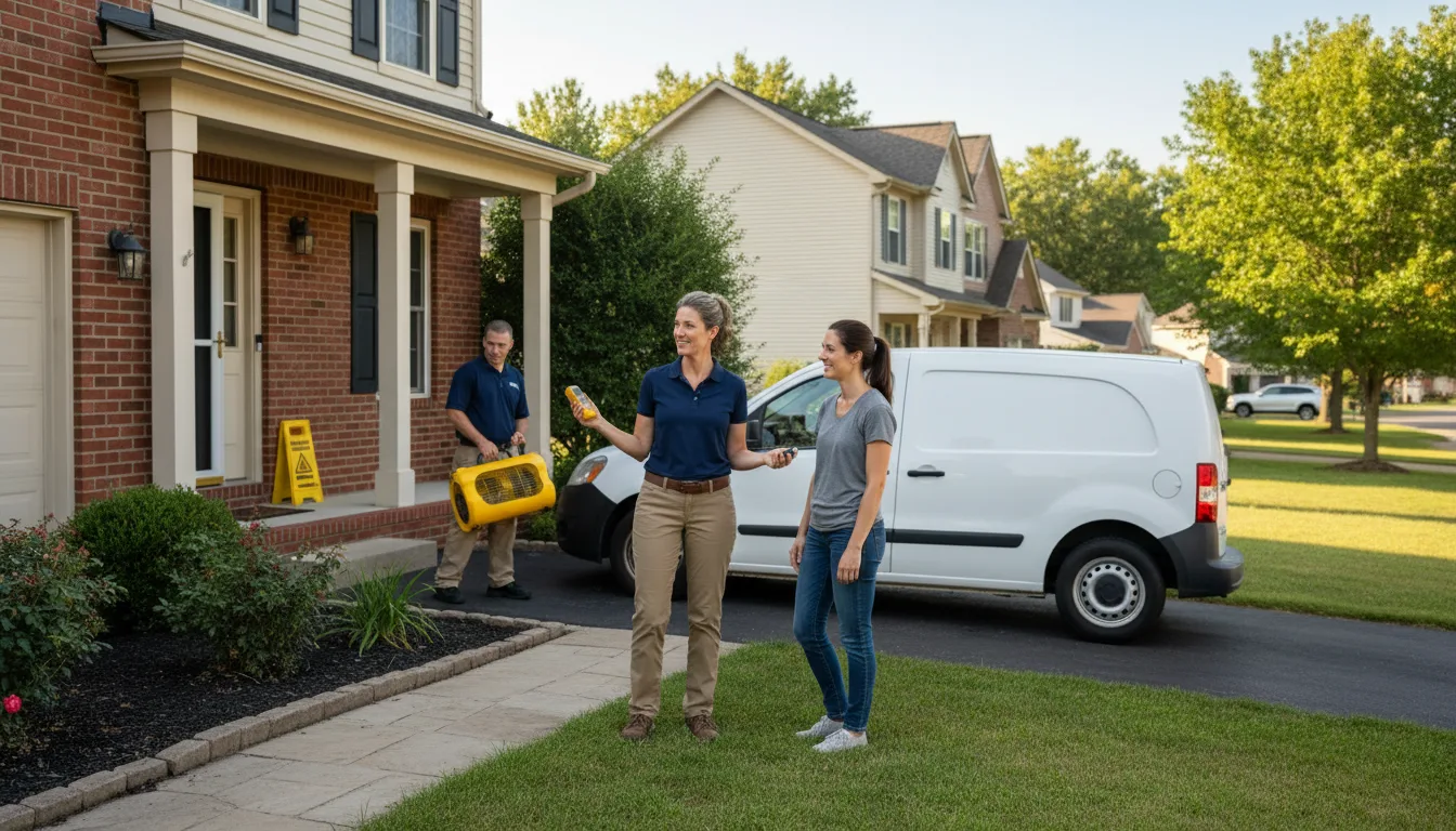 Residential water damage restoration in Hardtner, KS